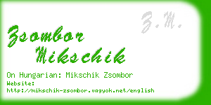 zsombor mikschik business card